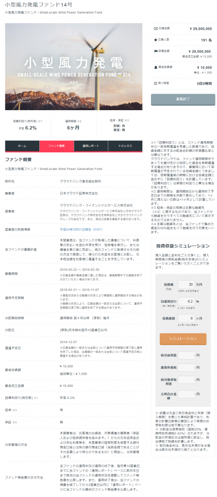 【投資実績】クラウドバンク編 その2:(再投資)利息1万円を追加して元本51万円を風力発電ファンドへ投資