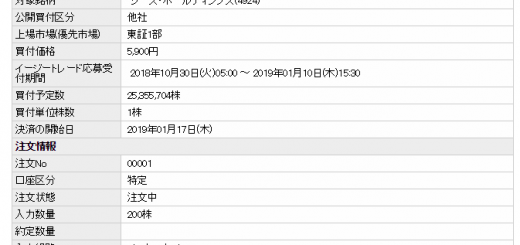 シーズHDのTOB(株式公開買付け)に応募